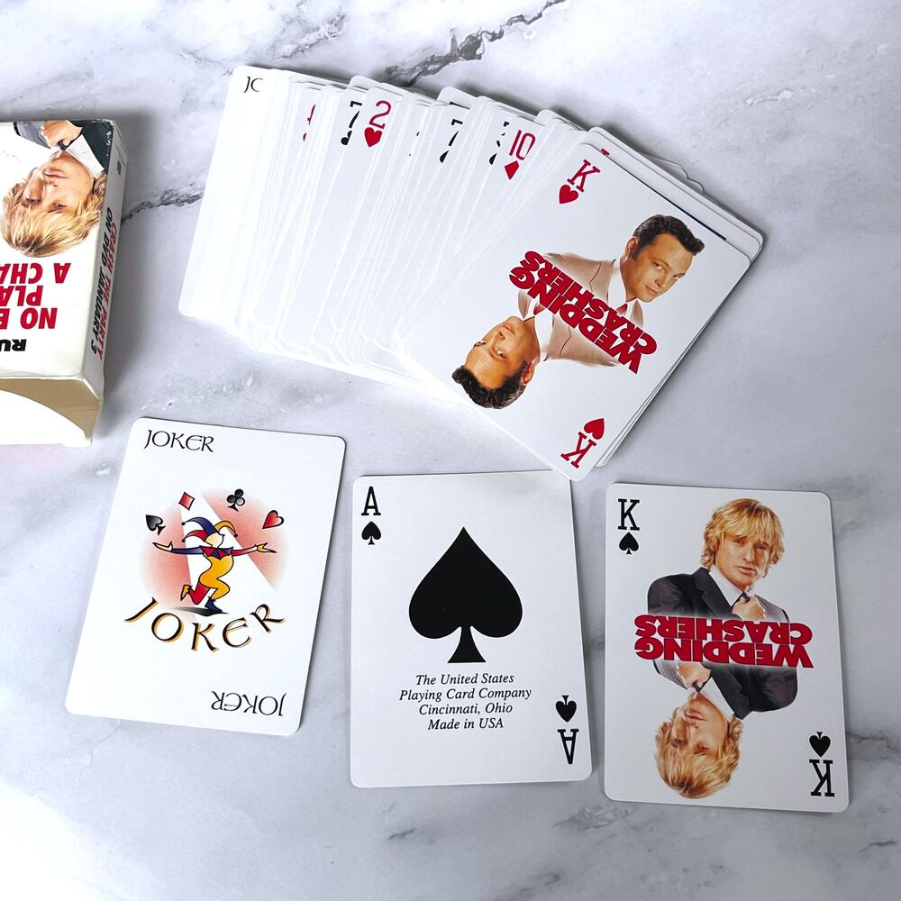 2005 Wedding Crashers Promotional Playing Cards Full Deck Owen Wilson Vaughn